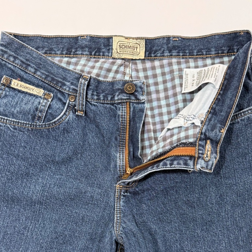 CE Schmidt Women's Workwear Flannel Lined Jeans Size 10x32 WTCF20T W484 - Picture 2 of 8
